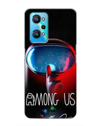 Чехол для Realme GT Neo 2 с картинкой «Красный импостер — макро»