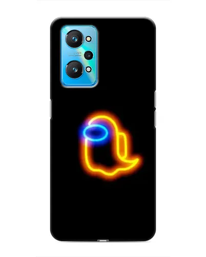 Чехол для Realme GT Neo 2 с картинкой «Among Us неоновое сияние»