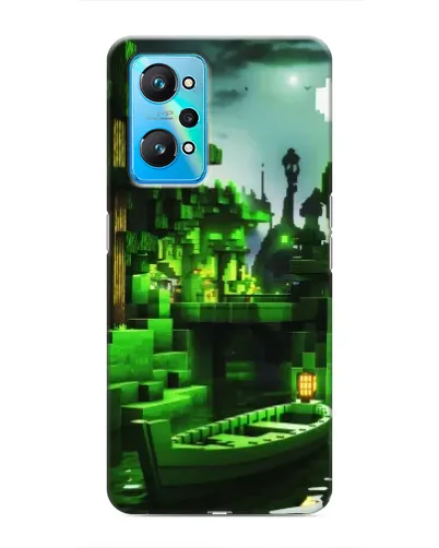 Чехол для Realme GT Neo 2 с картинкой «Minecraft лесной пейзаж»