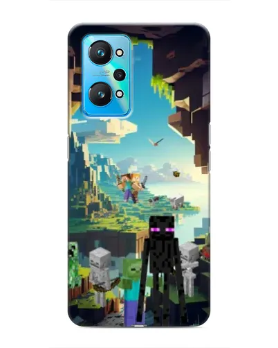 Чехол для Realme GT Neo 2 с картинкой «Эндермен в лесу»