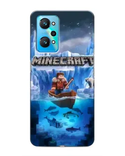 Чехол для Realme GT Neo 2 с картинкой «Minecraft ледяной мир»