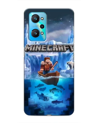 Чехол для Realme GT Neo 2 с картинкой «Minecraft ледяной мир»