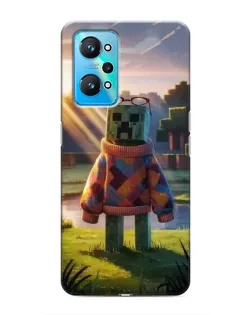 Чехол для Realme GT Neo 2 с картинкой «Крипер в свитере»