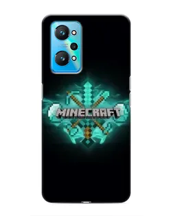Чехол для Realme GT Neo 2 с картинкой «Minecraft Diamond лого»