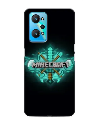 Чехол для Realme GT Neo 2 с картинкой «Minecraft Diamond лого»