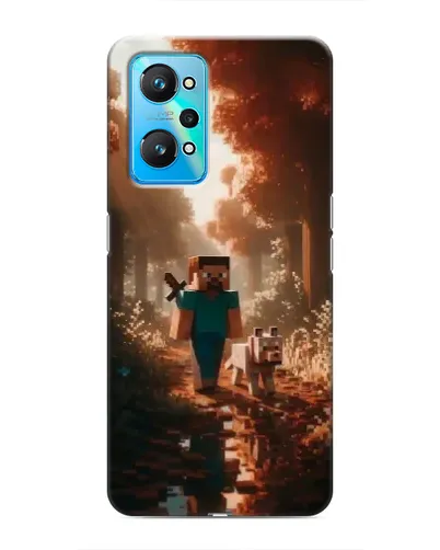 Чехол для Realme GT Neo 2 с картинкой «Стив в лесу»