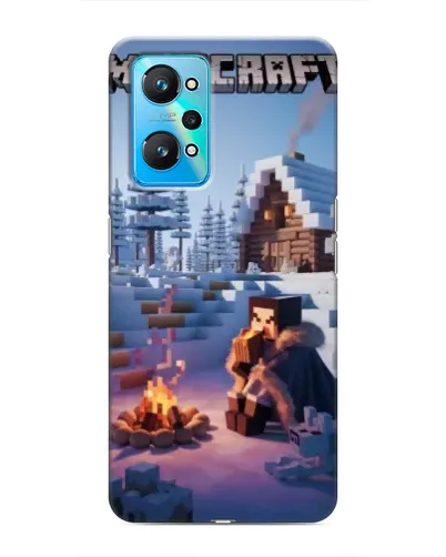 Чехол для Realme GT Neo 2 с картинкой «Зимний Minecraft»