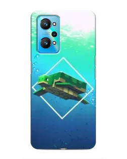 Чохол для Realme GT Neo 2 з картинкою «Черепаха Minecraft»