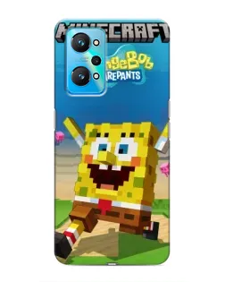 Чохол для Realme GT Neo 2 з картинкою «Губка Боб Minecraft»