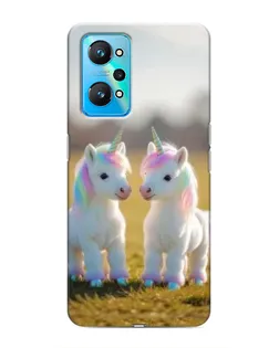 Чехол для Realme GT Neo 2 с картинкой «Пара единорогов»