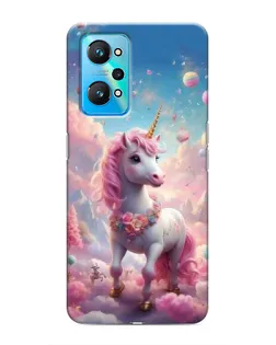 Чехол для Realme GT Neo 2 с картинкой «Единорог среди облаков»