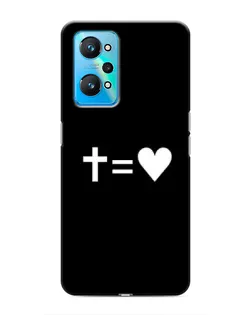Чехол для Realme GT Neo 2 с картинкой «Крест и Сердце»