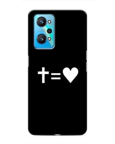 Чехол для Realme GT Neo 2 с картинкой «Крест и Сердце»