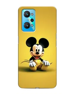 Чехол для Realme GT Neo 2 с картинкой «Микки на желтом»