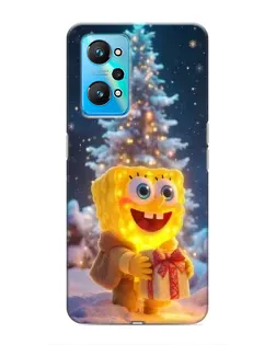 Чехол для Realme GT Neo 2 с картинкой «Рождественский Спанч Боб»