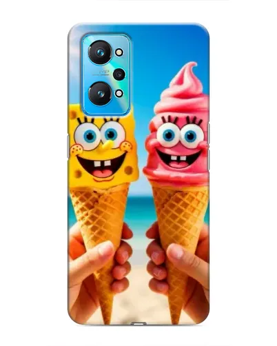 Чехол для Realme GT Neo 2 с картинкой «Спанч Боб мороженое»