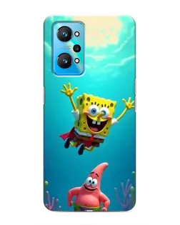 Чехол для Realme GT Neo 2 с картинкой «Спанч Боб под водой»