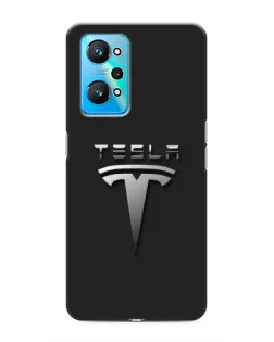 Чехол для Realme GT Neo 2 с картинкой «Стальной логотип Tesla»