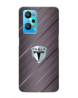 Чехол для Realme GT Neo 2 с картинкой «Металлическая текстура Tesla»