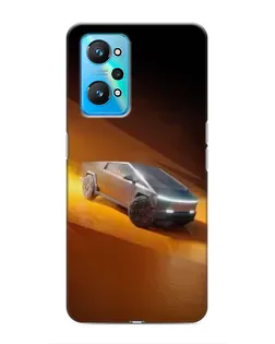Чехол для Realme GT Neo 2 с картинкой «Cybertruck в пустыне»