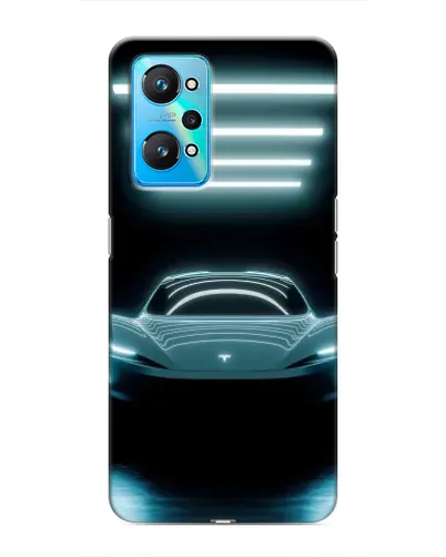 Чехол для Realme GT Neo 2 с картинкой «Tesla в неоне» Чехол для Realme GT Neo 2 с картинкой «Tesla в неоне»