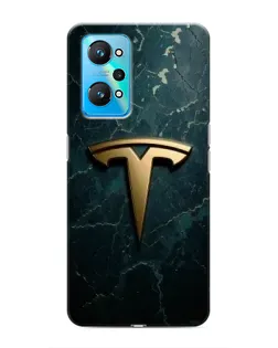Чехол для Realme GT Neo 2 с картинкой «Мраморная Tesla Gold»