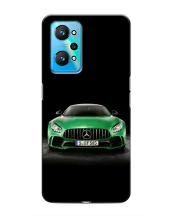 Чехол для Realme GT Neo 2 с картинкой «Mercedes — неоновый лого»