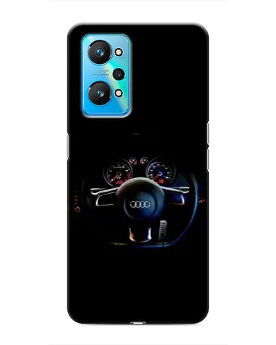 Чехол для Realme GT Neo 2 с картинкой «Салон Audi — руль»