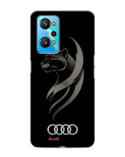 Чехол для Realme GT Neo 2 с картинкой «Графика — пантера и Audi»