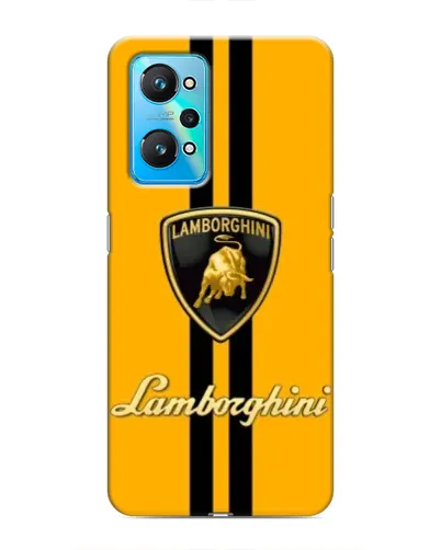 Чехол для Realme GT Neo 2 с картинкой «Lamborghini Stripe желтый»