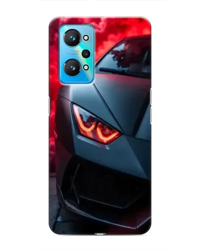 Чехол для Realme GT Neo 2 с картинкой «Lamborghini красное сияние»