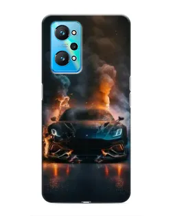 Чехол для Realme GT Neo 2 с картинкой «Lamborghini дымная эстетика»