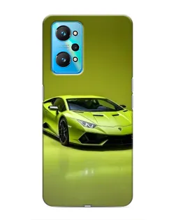 Чехол для Realme GT Neo 2 с картинкой «Салатовый Lamborghini Huracan»