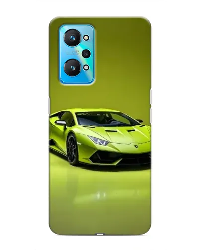 Чехол для Realme GT Neo 2 с картинкой «Салатовый Lamborghini Huracan»