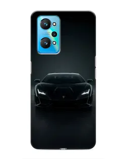 Чехол для Realme GT Neo 2 с картинкой «Черный Lamborghini Aventador»