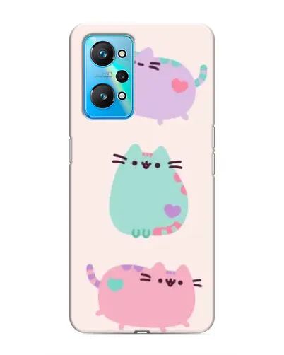 Чехол для Realme GT Neo 2 с картинкой «Pusheen трио» Чехол для Realme GT Neo 2 с картинкой «Pusheen трио»