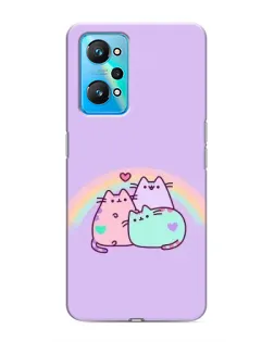 Чехол для Realme GT Neo 2 с картинкой «Радужные Пушины»