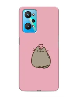 Чехол для Realme GT Neo 2 с картинкой «Pusheen сердце»