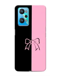 Чехол для Realme GT Neo 2 с картинкой «Половинки банта»