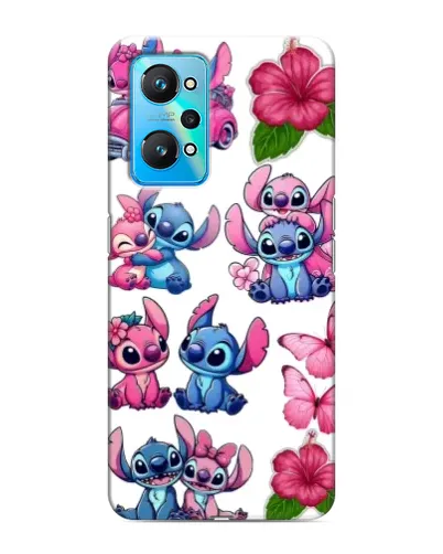 Чехол для Realme GT Neo 2 с картинкой «Стикеры Stitch и Angel»