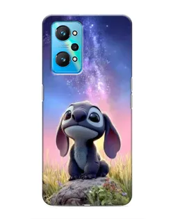 Чехол для Realme GT Neo 2 с картинкой «Стич на рассвете»