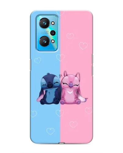 Чехол для Realme GT Neo 2 с картинкой «Stitch и Angel Love»