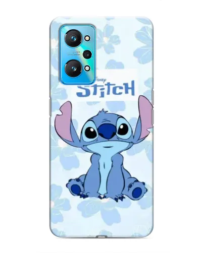 Чехол для Realme GT Neo 2 с картинкой «Stitch среди цветов»