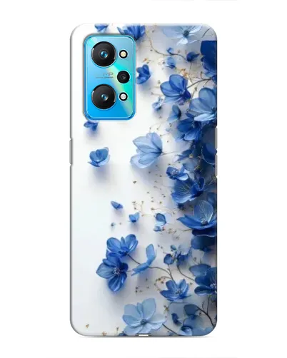 Чехол для Realme GT Neo 2 с картинкой «Голубой цветочный каскад»