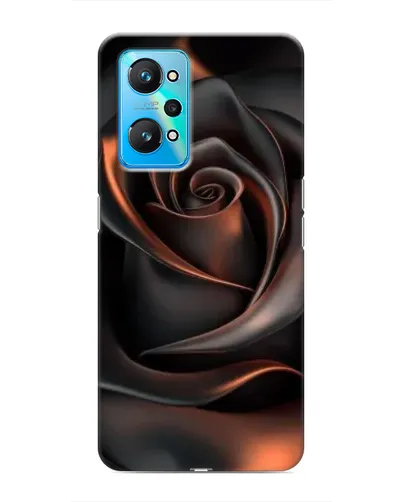 Чехол для Realme GT Neo 2 с картинкой «Шелковая черная роза»