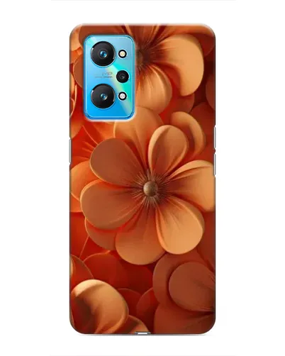 Чехол для Realme GT Neo 2 с картинкой «Оранжевый макро цветок»
