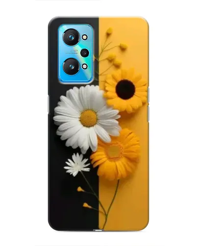 Чехол для Realme GT Neo 2 с картинкой «Подсолнух и ромашка»