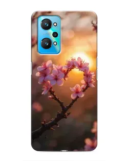 Чехол для Realme GT Neo 2 с картинкой «Розовый цвет сердце на фоне заката» Чехол для Realme GT Neo 2 с картинкой «Розовый цвет сердце на фоне заката»