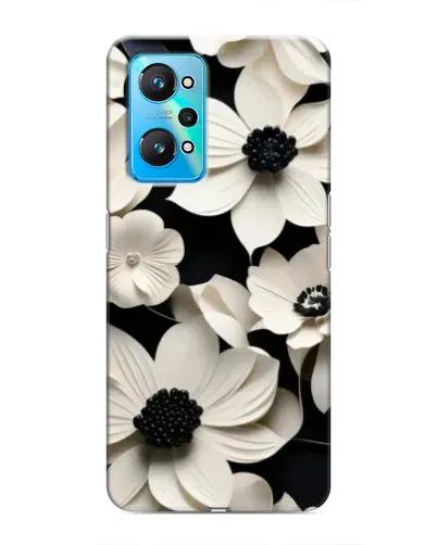 Чехол для Realme GT Neo 2 с картинкой «Объемные белые цветы»