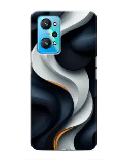 Чехол для Realme GT Neo 2 с картинкой «Объемные черно-белые ленты» Чехол для Realme GT Neo 2 с картинкой «Объемные черно-белые ленты»